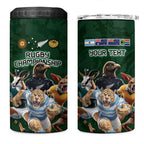 Custom Rugby Southern Hemisphere 4 in 1 Can Cooler Tumbler Argentina AUNZ South Africa Mascot Green - Aussie Hoodie