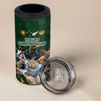Custom Rugby Southern Hemisphere 4 in 1 Can Cooler Tumbler Argentina AUNZ South Africa Mascot Green - Aussie Hoodie