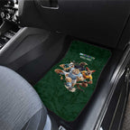 Custom Rugby Southern Hemisphere Car Mats Argentina AUNZ South Africa Mascot Green - Aussie Hoodie