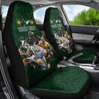 Custom Rugby Southern Hemisphere Car Seat Cover Argentina AUNZ South Africa Mascot Green - Aussie Hoodie