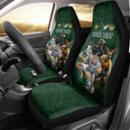 Custom Rugby Southern Hemisphere Car Seat Cover Argentina AUNZ South Africa Mascot Green - Aussie Hoodie