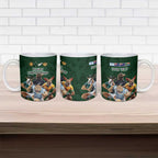 Custom Rugby Southern Hemisphere Ceramic Mug Argentina AUNZ South Africa Mascot Green - Aussie Hoodie