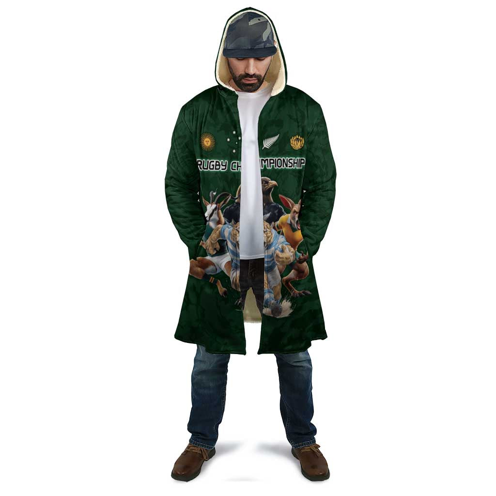 Custom Rugby Southern Hemisphere Cloak Argentina AUNZ South Africa Mascot Green - Aussie Hoodie