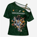 Custom Rugby Southern Hemisphere Cross Shoulder Shirt Argentina AUNZ South Africa Mascot Green - Aussie Hoodie