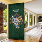 Custom Rugby Southern Hemisphere Door Cover Argentina AUNZ South Africa Mascot Green - Aussie Hoodie
