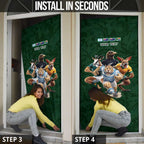 Custom Rugby Southern Hemisphere Door Cover Argentina AUNZ South Africa Mascot Green - Aussie Hoodie