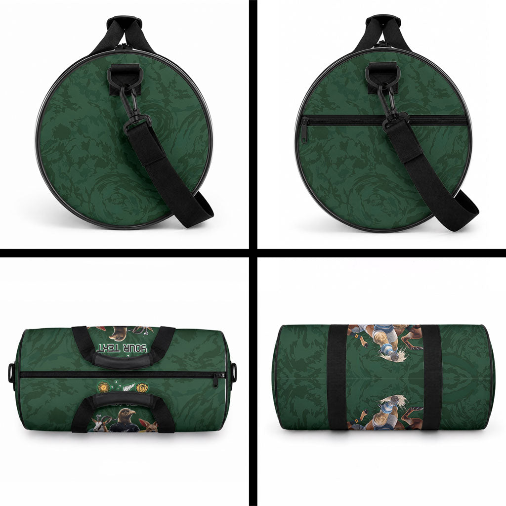 Custom Rugby Southern Hemisphere Duffle Bag Argentina AUNZ South Africa Mascot Green