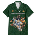 Custom Rugby Southern Hemisphere Family Matching Mermaid Dress and Hawaiian Shirt Argentina AUNZ South Africa Mascot Green - Aussie Hoodie