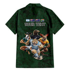 Custom Rugby Southern Hemisphere Family Matching Mermaid Dress and Hawaiian Shirt Argentina AUNZ South Africa Mascot Green - Aussie Hoodie