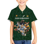 Custom Rugby Southern Hemisphere Hawaiian Shirt Argentina AUNZ South Africa Mascot Green - Aussie Hoodie