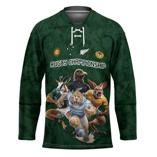 Custom Rugby Southern Hemisphere Hockey Jersey Argentina AUNZ South Africa Mascot Green - Aussie Hoodie
