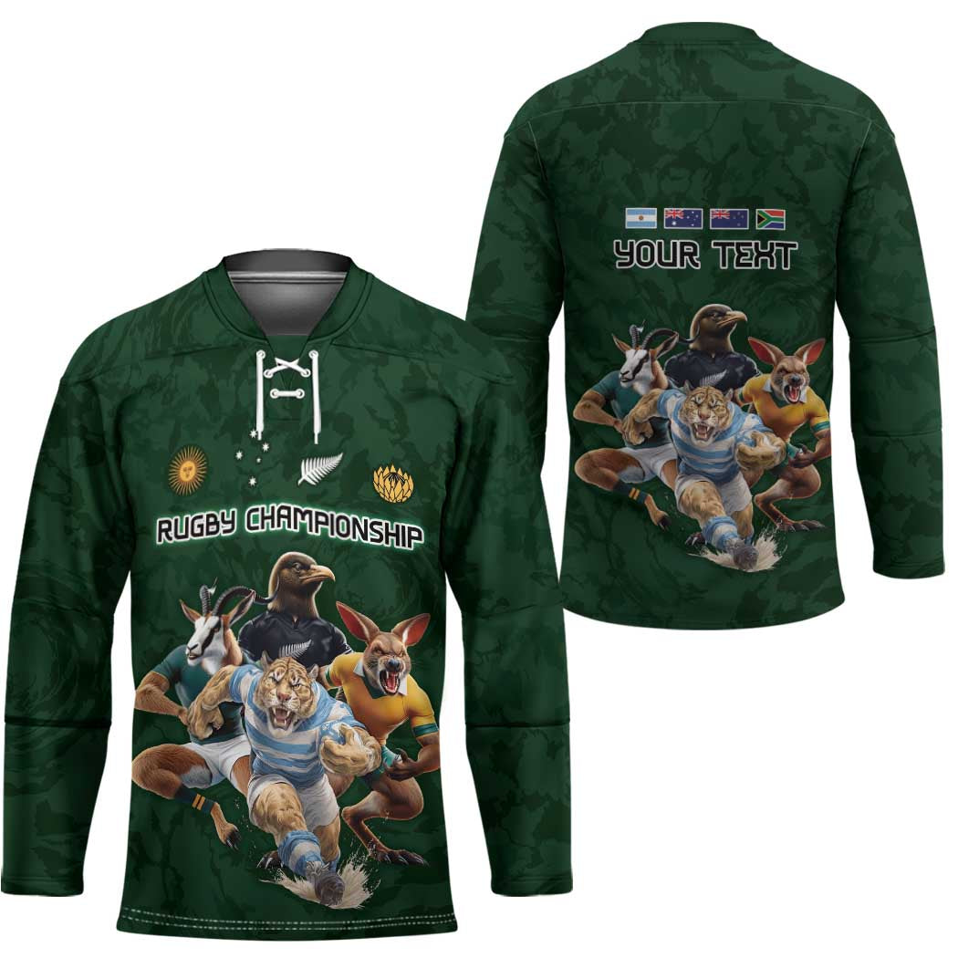 Custom Rugby Southern Hemisphere Hockey Jersey Argentina AUNZ South Africa Mascot Green - Aussie Hoodie