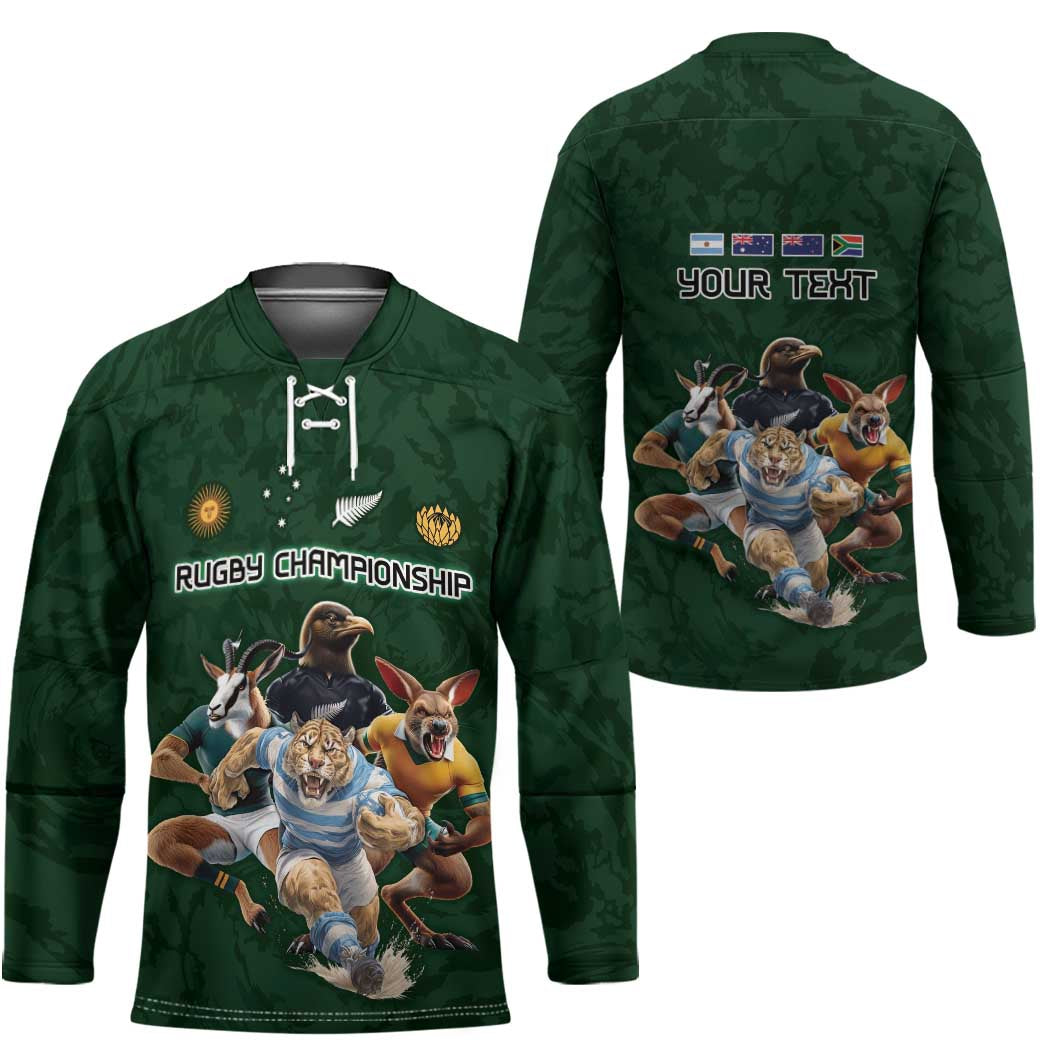 Custom Rugby Southern Hemisphere Hockey Jersey Argentina AUNZ South Africa Mascot Green - Aussie Hoodie