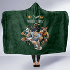 Custom Rugby Southern Hemisphere Hooded Blanket Argentina AUNZ South Africa Mascot Green - Aussie Hoodie