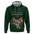 Custom Rugby Southern Hemisphere Hoodie Argentina AUNZ South Africa Mascot Green - Aussie Hoodie