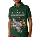 Custom Rugby Southern Hemisphere Kid Polo Shirt Argentina AUNZ South Africa Mascot Green - Aussie Hoodie