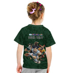 Custom Rugby Southern Hemisphere Kid T Shirt Argentina AUNZ South Africa Mascot Green - Aussie Hoodie