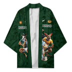 Custom Rugby Southern Hemisphere Kimono Argentina AUNZ South Africa Mascot Green - Aussie Hoodie