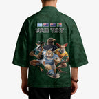 Custom Rugby Southern Hemisphere Kimono Argentina AUNZ South Africa Mascot Green - Aussie Hoodie