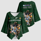 Custom Rugby Southern Hemisphere Kimono Sleeve Blouse Argentina AUNZ South Africa Mascot Green - Aussie Hoodie