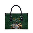 Custom Rugby Southern Hemisphere Leather Bag Argentina AUNZ South Africa Mascot Green - Aussie Hoodie