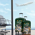 Custom Rugby Southern Hemisphere Luggage Cover Argentina AUNZ South Africa Mascot Green - Aussie Hoodie