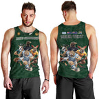 Custom Rugby Southern Hemisphere Men Tank Top Argentina AUNZ South Africa Mascot Green - Aussie Hoodie