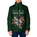Custom Rugby Southern Hemisphere Padded Jacket Argentina AUNZ South Africa Mascot Green - Aussie Hoodie