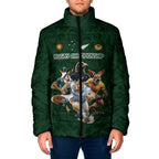 Custom Rugby Southern Hemisphere Padded Jacket Argentina AUNZ South Africa Mascot Green - Aussie Hoodie
