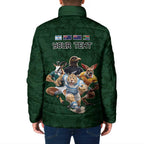 Custom Rugby Southern Hemisphere Padded Jacket Argentina AUNZ South Africa Mascot Green - Aussie Hoodie