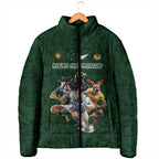 Custom Rugby Southern Hemisphere Padded Jacket Argentina AUNZ South Africa Mascot Green - Aussie Hoodie