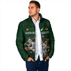 Custom Rugby Southern Hemisphere Padded Jacket Argentina AUNZ South Africa Mascot Green - Aussie Hoodie
