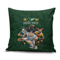 Custom Rugby Southern Hemisphere Pillow Cover Argentina AUNZ South Africa Mascot Green - Aussie Hoodie