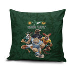 Custom Rugby Southern Hemisphere Pillow Cover Argentina AUNZ South Africa Mascot Green - Aussie Hoodie