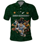Custom Rugby Southern Hemisphere Polo Shirt Argentina AUNZ South Africa Mascot Green - Aussie Hoodie