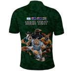 Custom Rugby Southern Hemisphere Polo Shirt Argentina AUNZ South Africa Mascot Green - Aussie Hoodie
