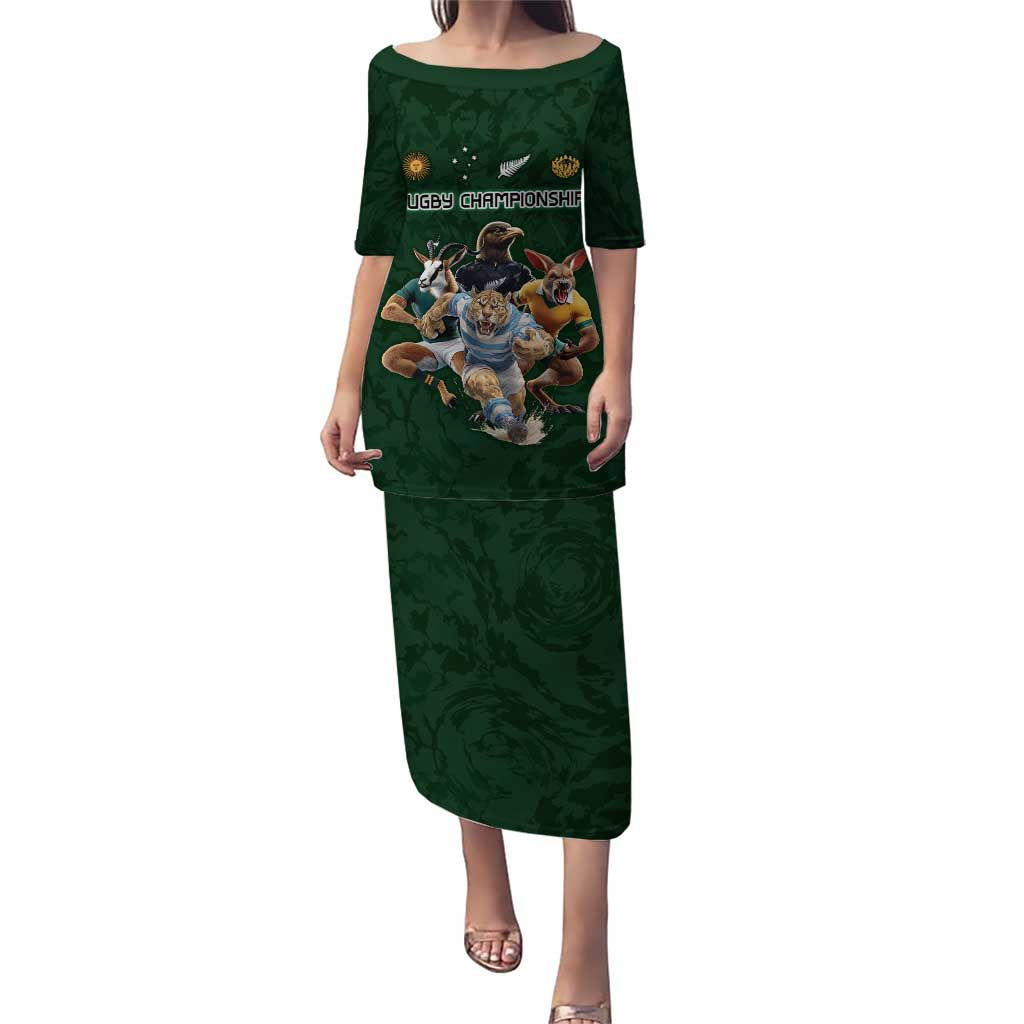 Custom Rugby Southern Hemisphere Puletasi Argentina AUNZ South Africa Mascot Green - Aussie Hoodie