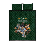 Custom Rugby Southern Hemisphere Quilt Bed Set Argentina AUNZ South Africa Mascot Green - Aussie Hoodie