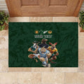 Custom Rugby Southern Hemisphere Rubber Doormat Argentina AUNZ South Africa Mascot Green - Aussie Hoodie