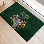 Custom Rugby Southern Hemisphere Rubber Doormat Argentina AUNZ South Africa Mascot Green - Aussie Hoodie