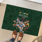 Custom Rugby Southern Hemisphere Rubber Doormat Argentina AUNZ South Africa Mascot Green - Aussie Hoodie