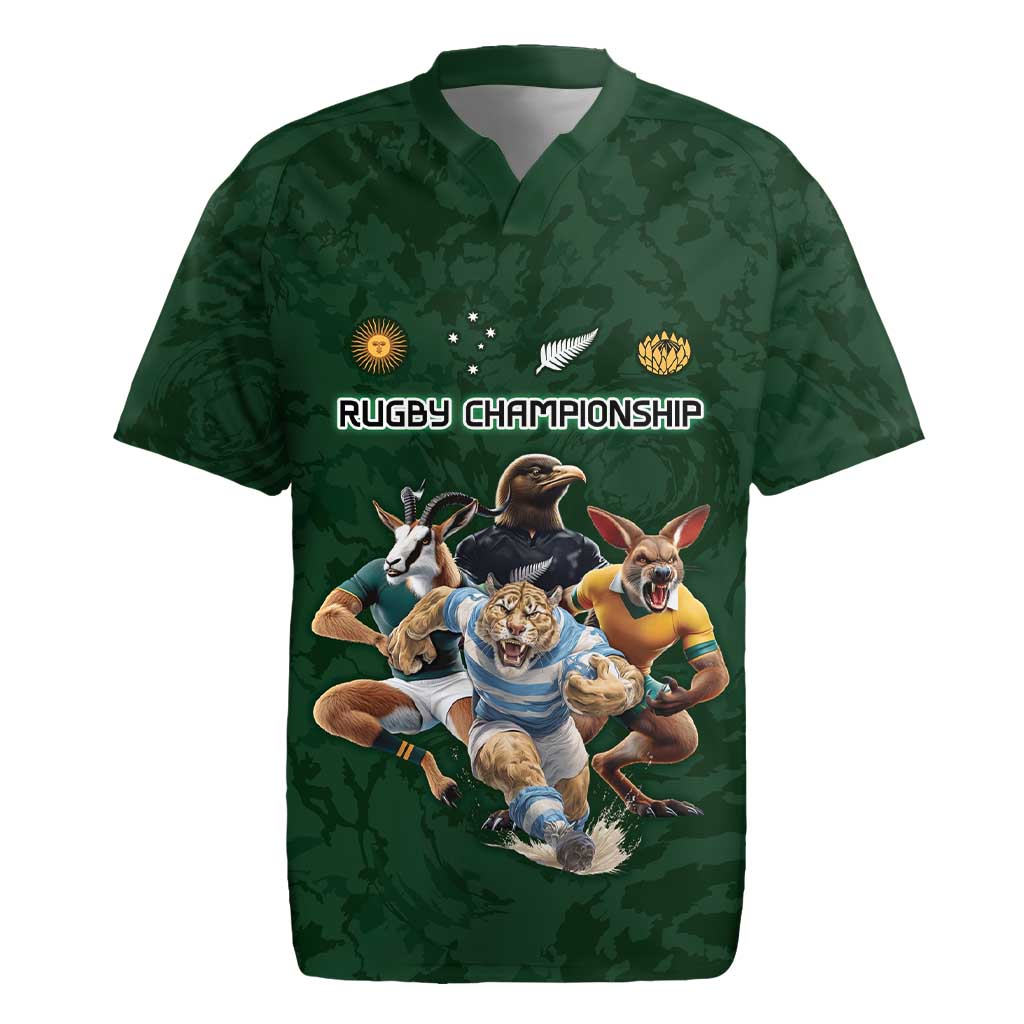 Custom Rugby Southern Hemisphere Rugby Jersey Argentina AUNZ South Africa Mascot Green - Aussie Hoodie