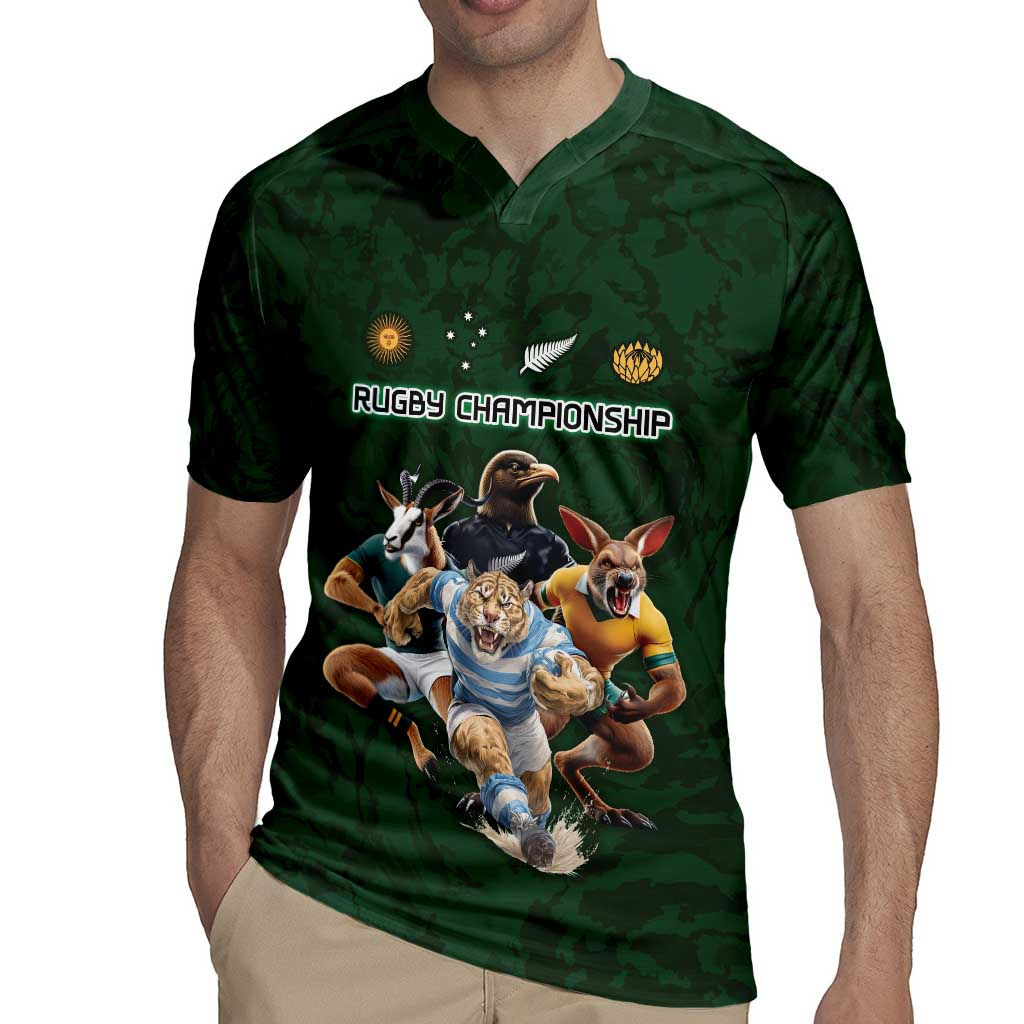 Custom Rugby Southern Hemisphere Rugby Jersey Argentina AUNZ South Africa Mascot Green - Aussie Hoodie