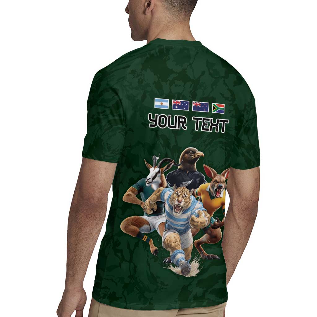 Custom Rugby Southern Hemisphere Rugby Jersey Argentina AUNZ South Africa Mascot Green - Aussie Hoodie