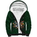 Custom Rugby Southern Hemisphere Sherpa Hoodie Argentina AUNZ South Africa Mascot Green - Aussie Hoodie