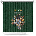 Custom Rugby Southern Hemisphere Shower Curtain Argentina AUNZ South Africa Mascot Green - Aussie Hoodie