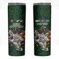 Custom Rugby Southern Hemisphere Skinny Tumbler Argentina AUNZ South Africa Mascot Green - Aussie Hoodie