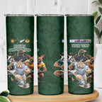 Custom Rugby Southern Hemisphere Skinny Tumbler Argentina AUNZ South Africa Mascot Green - Aussie Hoodie