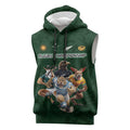Custom Rugby Southern Hemisphere Sleeveless Hoodie Argentina AUNZ South Africa Mascot Green - Aussie Hoodie