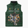 Custom Rugby Southern Hemisphere Sleeveless Puffer Jacket Argentina AUNZ South Africa Mascot Green - Aussie Hoodie